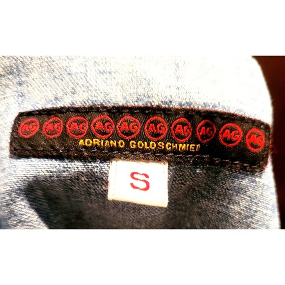 AG Adriano Goldschmied Denim Jacket Womens S Small The Alamo Distressed EUC - Picture 11 of 14